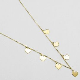 COLLAR CORAZONES x45CM /O.AMARILLO